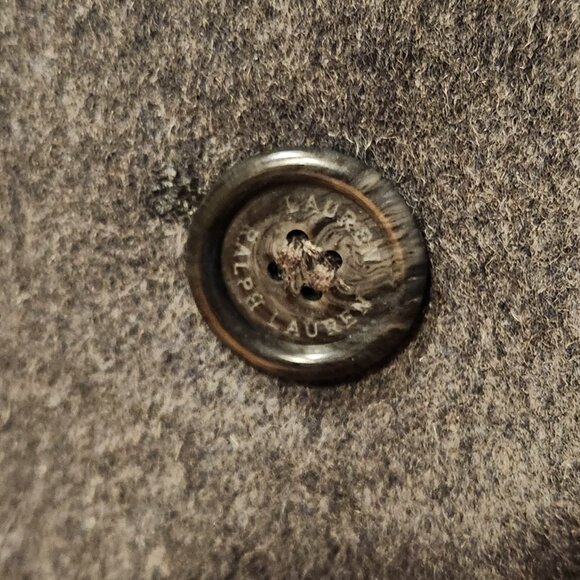 LAUREN Ralph Lauren Reefer Wool Blend Coat Charcoal Gray Grey Womens Size 10 - Picture 4 of 10